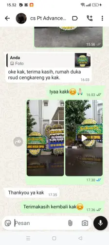 Testimonial Papan Bunga Pernikahan palembang
